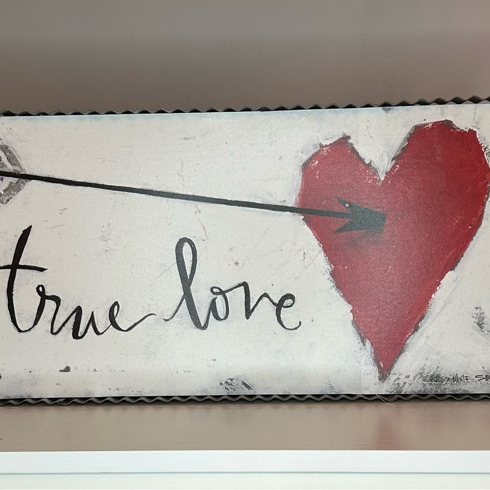 True Love Wall Art with Red Heart